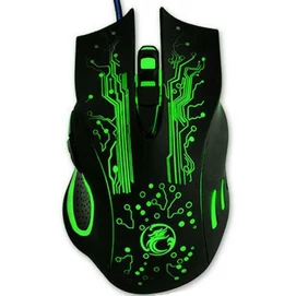 IMICE Vezetékes egér optikai, gaming X9, 3200dpi, USB, Fekete