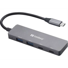 SANDBERG Hub és elosztó, USB-C to 2xUSB-A + 2xUSB-C Hub