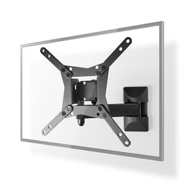 Nedis TVWM31BK 10 - 32 &quot;  LCD TV / monitor fali tartó konzol, dönthető, forgatható, Min. faltáv: 68 Max. faltáv:370