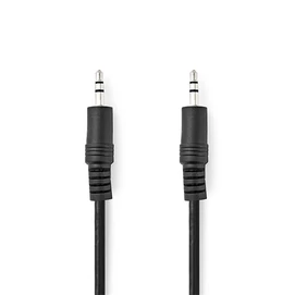 Nedis CAGL22000BK10 sztereo audio kábel, 3,5 mm jack dugó - 3,5 mm jack dugó, 1m