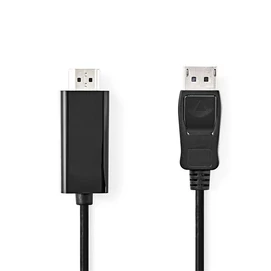 Nedis CCGL37100BK10 Display port dugó - HDMI dugó kábel 1080p, 1m