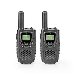Nedis Walkie-Talkie készlet, 2 kézibeszélő 8 km-ig Frekvencia csat: 8 PTT / VOX akár 2,5 óra Fejhallgató kimenet, fekete