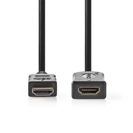 Nedis ultra HD HDMI hosszabbító kábel CVGL34096BK30, HDMI dugó - aljzat, 4K@60Hz | ARC | 10,2 Gbps | 3,00 m