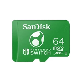 SANDISK 220029, MSDXC KÁRTYA &quot;Nintendo-licensed Yoshi Edition&quot; 64GB,,100/90 MB/s