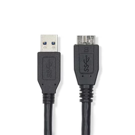 Nedis CCGL61500BK05 USB3.2 - micro-B (micro B) kábel, 5 Gbps, 0,5m