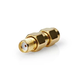 Nedis CSGB02111GD dugó - aljzat fordított polarítású adapter, 50 Ohm, réz, aranyozott, 2db/csomag