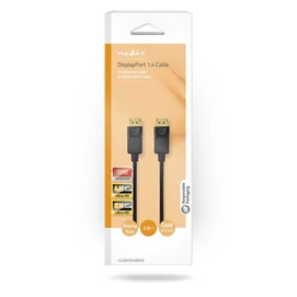 Nedis CCGB37014BK20 DisplayPort 1.4 kábel, display port dugó - display port dugó, 8K@60Hz, 2m
