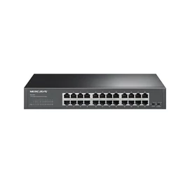 MERCUSYS Switch 24x1000Mbps, Fémházas Asztali/Rackes, MS124GS