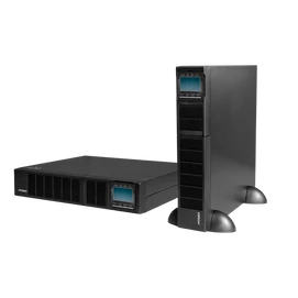 iPOWER UPS, 3000VA, 3000W, 8x C13 + 1x C19, SNMP/USB/RS-232,szünetmentes tápegység, LCD kijelző, AVR, online, Rack/Tower