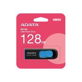 ADATA Pendrive 128GB, UV128 USB 3.2, Fekete-kék