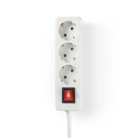 Nedis EXSO315F2WTB földelt 3 aljzatos kapcsolós elosztó, 1,5m, H05VV-F 3G1,5mm2, 3680 W | 16 A