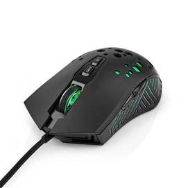 Nedis GMWD410BK gamer egér, 800 / 1200 / 2400 / 3200 / 4800 / 7200 dpi  | Gombok száma: 7 | Programozható gombok, RGB