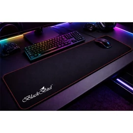 BLACKBIRD Egérpad Gamer DeepBlack  70x30cm 3mm vastag piros varrott szegély
