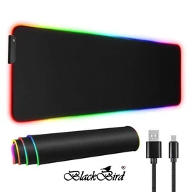 BLACKBIRD Egérpad Gamer MZ-RGB NightHalo  80x30cm 3mm vastag RGB világítással