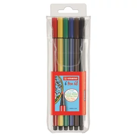 Rostirón készlet, 1 mm, STABILO &quot;Pen 68&quot;, 6 különböző szín