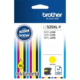 Brother LC525XL sárga eredeti tintapatron (1300 oldal)