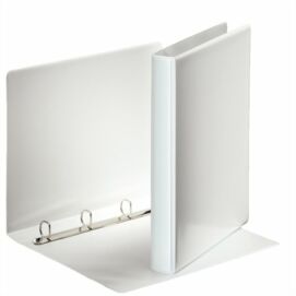 Gyűrűs könyv, panorámás, 4 gyűrű, D alakú, 35 mm, A4, PP, ESSELTE, fehér