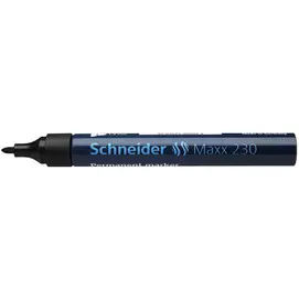 Alkoholos marker, 1-3 mm, fémházas, SCHNEIDER &quot;Maxx 230&quot;, fekete