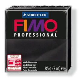 Gyurma, 85 g, égethető, FIMO &quot;Professional&quot;, fekete