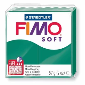 Gyurma, 56 g, égethető, FIMO &quot;Soft&quot;, smaragdzöld