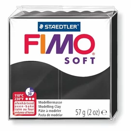 Gyurma, 57 g, égethető, FIMO &quot;Soft&quot;, fekete