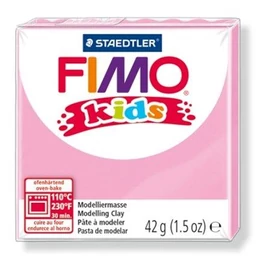 Gyurma, 42 g, égethető, FIMO &quot;Kids&quot;, világos rózsaszín