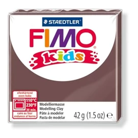 Gyurma, 42 g, égethető, FIMO &quot;Kids&quot;, barna