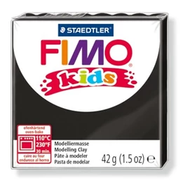 Gyurma, 42 g, égethető, FIMO &quot;Kids&quot;, fekete