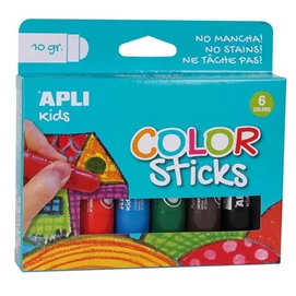 Tempera kréta készlet, APLI Kids &quot;Color Sticks&quot;, 6 különböző szín