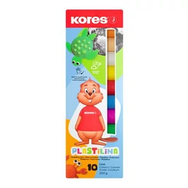 Gyurma, 200 g, 10 szín, KORES &quot;Plastilina&quot;