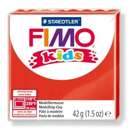 Gyurma, 42 g, égethető, FIMO &quot;Kids&quot;, piros