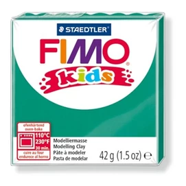 Gyurma, 42 g, égethető, FIMO &quot;Kids&quot;, zöld