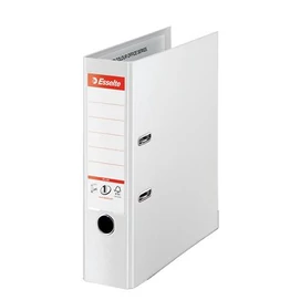 Iratrendező, 80 mm, A4, PP, élvédő sínnel, ESSELTE &quot;Standard Plus&quot;, Vivida fehér