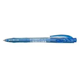 Golyóstoll, 0,38 mm, nyomógombos, STABILO &quot;Liner 308&quot;, kék