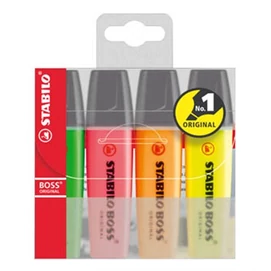 Szövegkiemelő készlet, 2-5 mm, STABILO &quot;BOSS original&quot;, 4 különböző szín