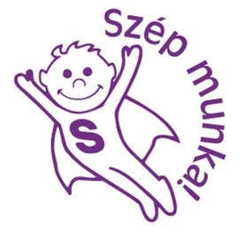 Bélyegző, motivációs, Szép munka!, COLOP &quot;N43-kék&quot;, lila