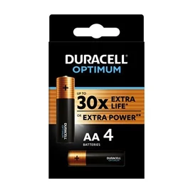 Elem, AA ceruza, 4 db, DURACELL &quot;Optimum&quot;