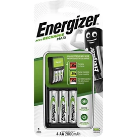 Elemtöltő, AA ceruza/AAA mikro, 4x2000 mAh AA, ENERGIZER &quot;Maxi&quot;