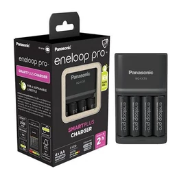 Elemtöltő, AA/AAA, 4x2500 mAh AA, gyorstöltő, PANASONIC &quot;Eneloop Pro&quot;