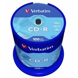 CD-R lemez, 700MB, 52x, 100 db, hengeren, VERBATIM &quot;DataLife&quot;