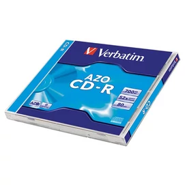 CD-R lemez, Crystal bevonat, AZO, 700MB, 52x, 1 db, normál tok, VERBATIM &quot;DataLife Plus&quot;