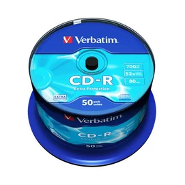 CD-R lemez, 700MB, 52x, 50 db, hengeren, VERBATIM &quot;DataLife&quot;
