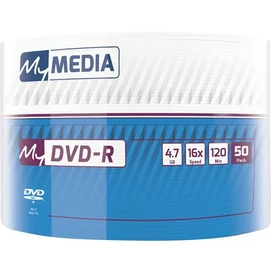 DVD-R lemez, 4,7 GB, 16x, 50 db, zsugor csomagolás, MYMEDIA (by VERBATIM)