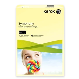 Másolópapír, színes, A4, 80 g, XEROX &quot;Symphony&quot;, világossárga (pasztell)
