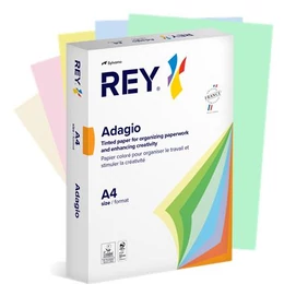 Másolópapír, színes, A4, 80 g, 5x100 lap, REY &quot;Adagio&quot;, pasztell mix