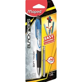 Nyomósirón utántöltővel, 0,5 mm, HB, MAPED &quot;Reload&quot;, vegyes színek (szín nem választható)