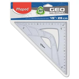 Háromszög vonalzó, műanyag, 45°, 26 cm, MAPED &quot;Geometric&quot;