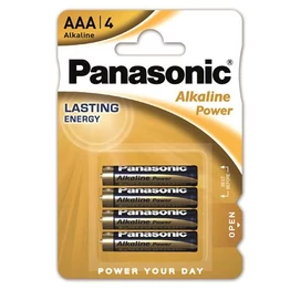 Elem, AAA mikro, 4 db, PANASONIC &quot;Alkaline power&quot;