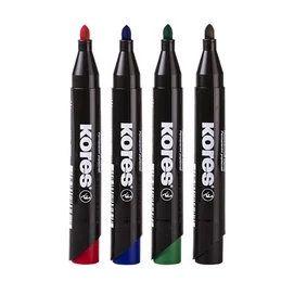 Alkoholos marker, 3-5 mm, kúpos, KORES &quot;K-Marker XP1&quot;, 4 különböző szín