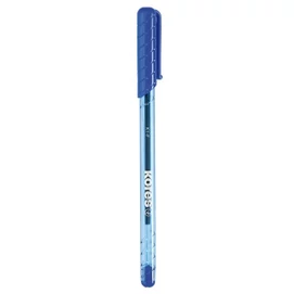 Golyóstoll, 0,7 mm, kupakos, háromszögletű, KORES &quot;K1-F&quot;, kék